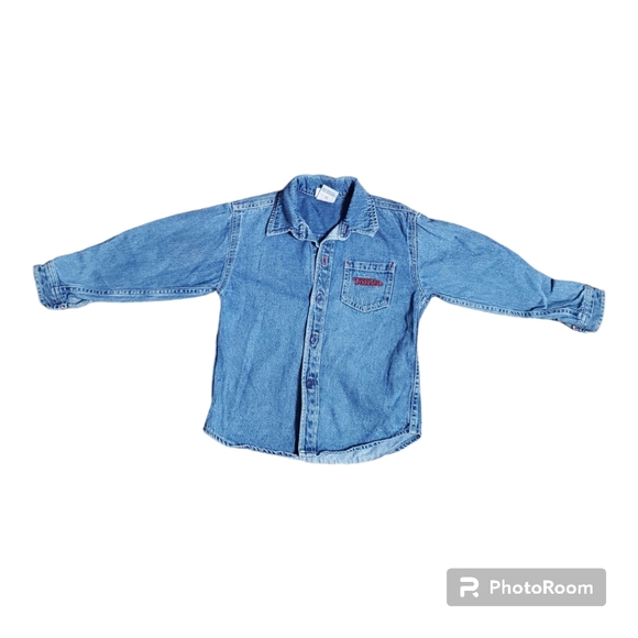 Vintage 1999 Rare Tonka Denim Jean Lightweight Button Down Jacket - Picture 4 of 10